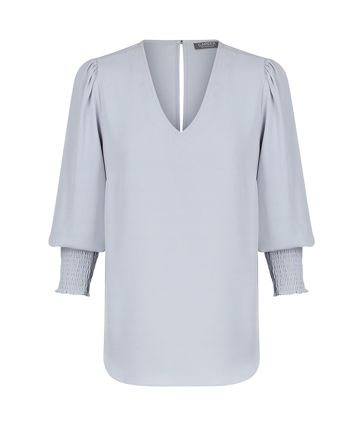 Womens Cleo Shirred Cuff V Neck