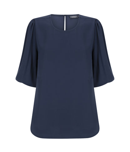 Womens Poppy Puff Sleeve Top