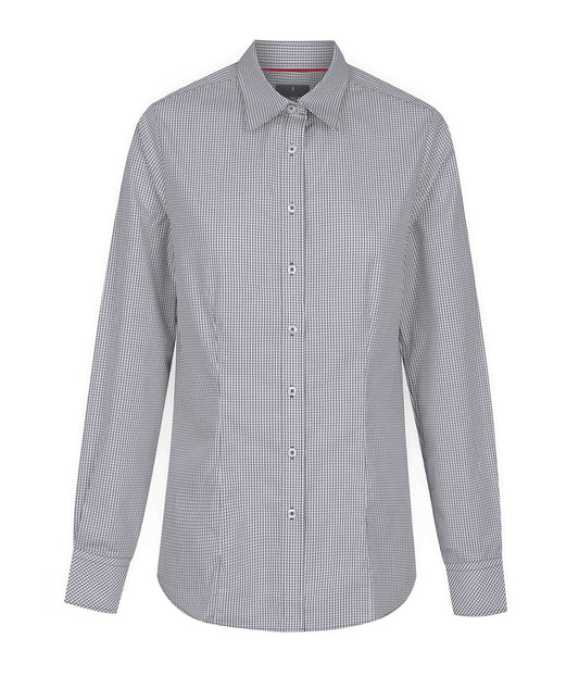 Womens Fawkner Micro Check Long Sleeve Shirt
