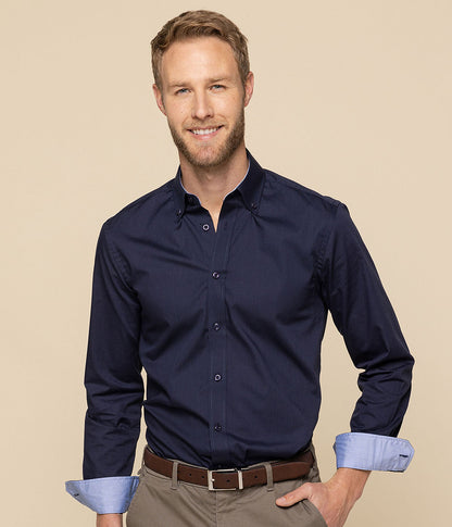 Mens Bradford Fine Oxford Long Sleeve Slim Fit Shirt