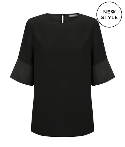 Womens Celine Contrast Cuff Top