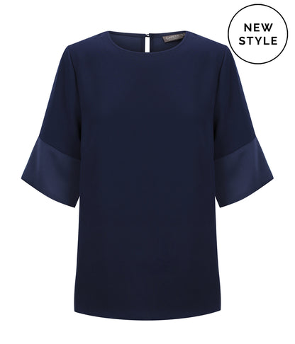 Womens Celine Contrast Cuff Top