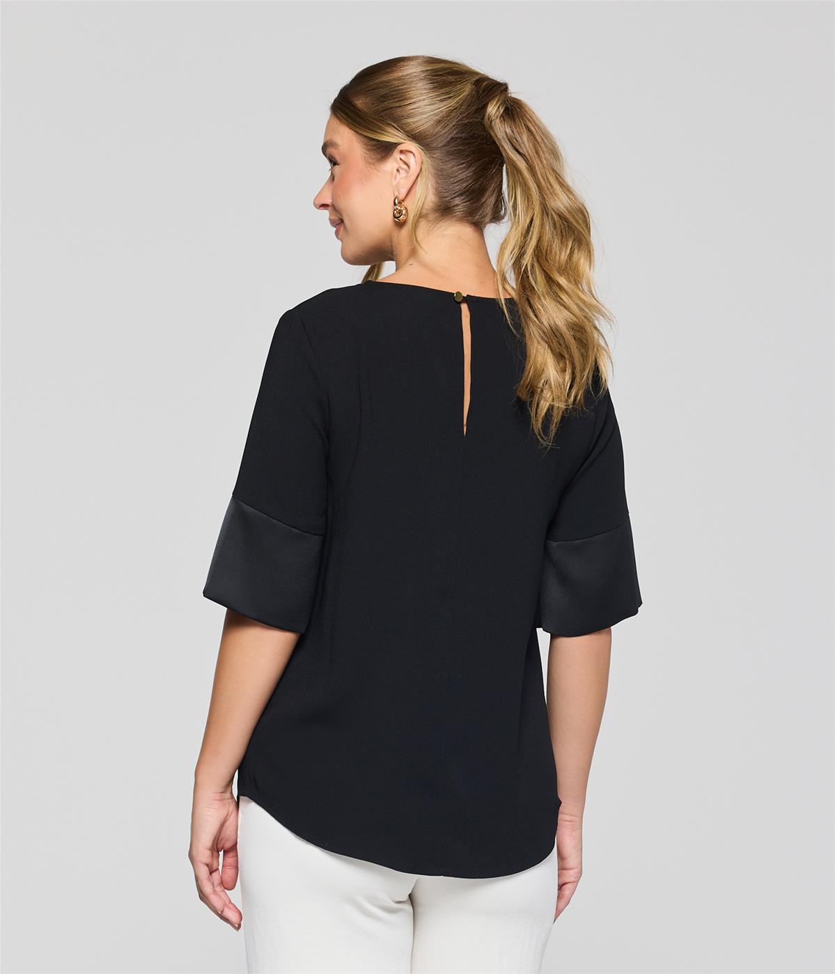 Womens Celine Contrast Cuff Top