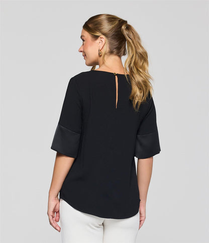 Womens Celine Contrast Cuff Top