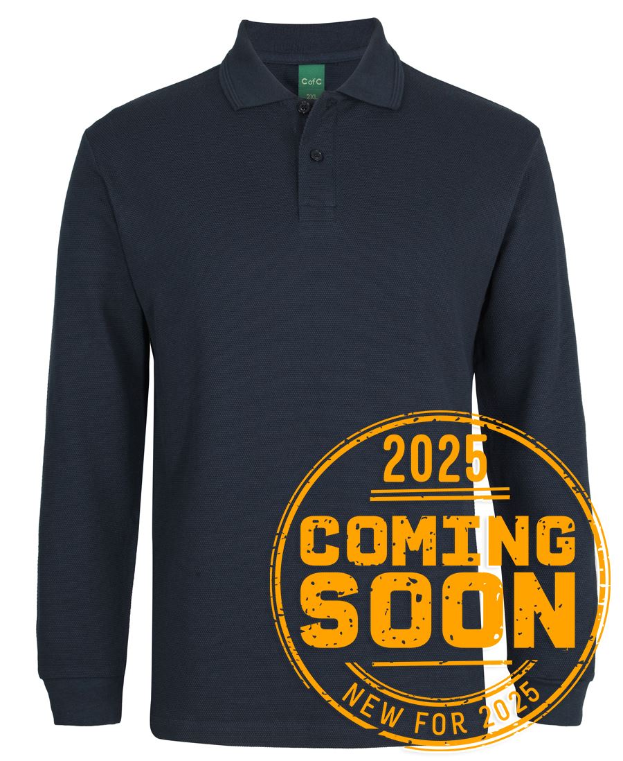 C of C L/S 320G POPCORN COTTON POLO