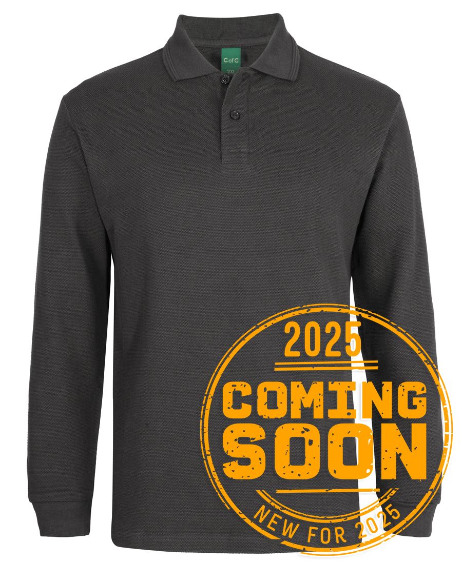 C of C L/S 320G POPCORN COTTON POLO