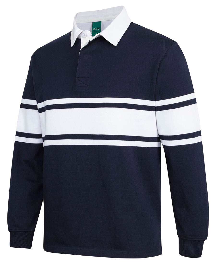 C of C 3 STRIPE YARN DYED RUGBY