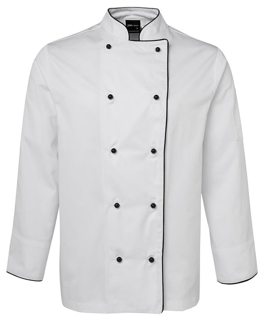 JB's L/S CHEFS JACKET WHITE/BLACK
