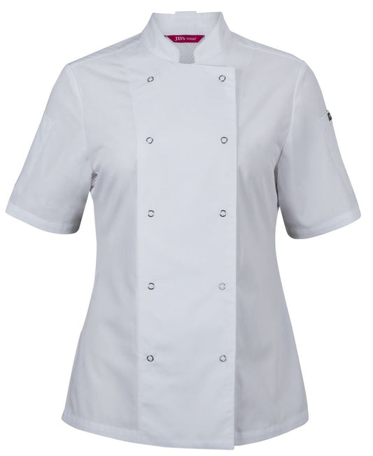 JB's LADIES S/S SNAP BUTTON CHEFS JACKET
