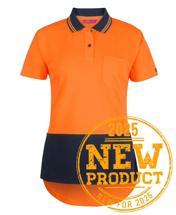 JB's LADIES HV S/S DROP TAIL POLO