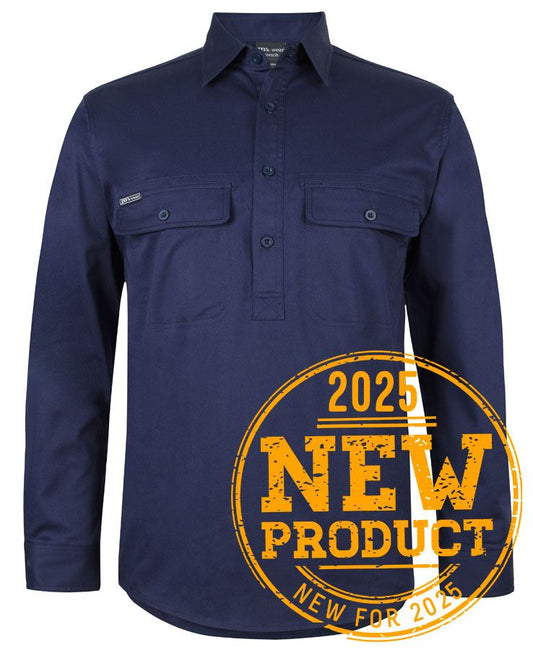 JB's L/S 150G STRETCH CLOSE FRONT WORK SHIRT
