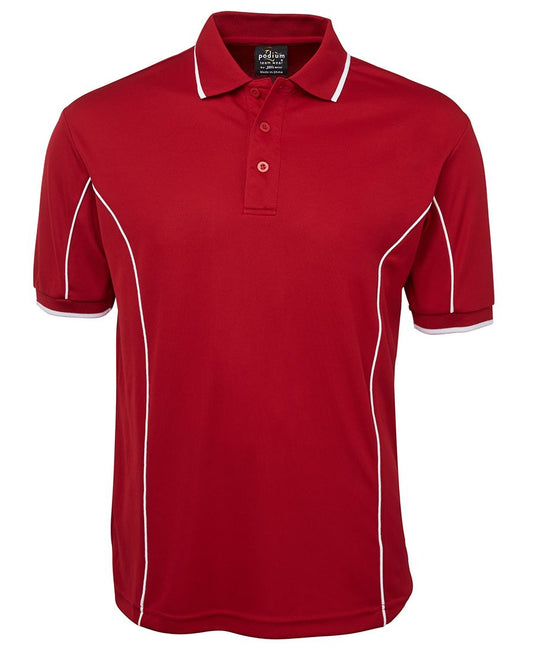 PODIUM S/S PIPING POLO/WHITE