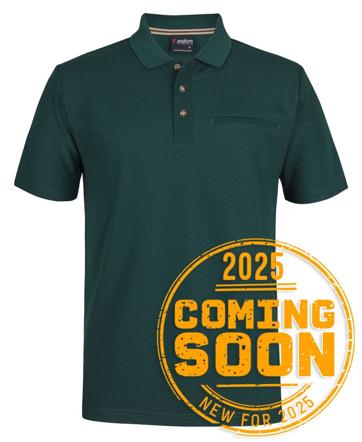 PODIUM S/S RECYCLED POLYESTER POCKET POLO