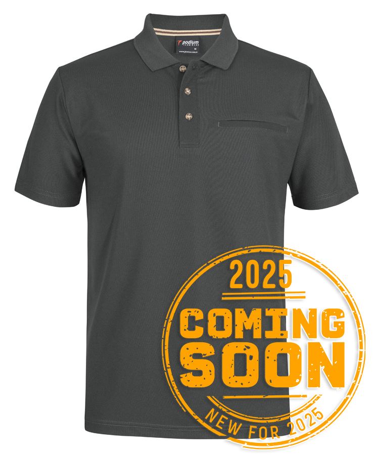 PODIUM S/S RECYCLED POLYESTER POCKET POLO