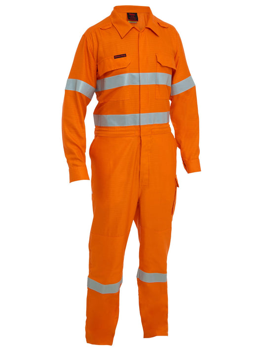 Apex 160/185 Taped Hi Vis FR Ripstop Vented Coverall with Waist Zip Opening