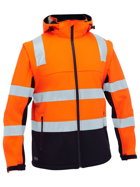 Taped Two Tone Hi Vis 3 in 1 Soft Shell Jacket