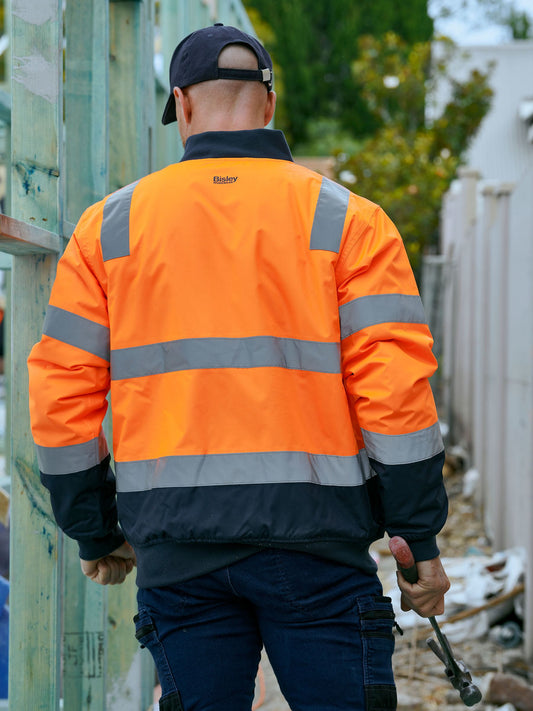 Taped Hi Vis Bomber Jacket with Padded Lining
