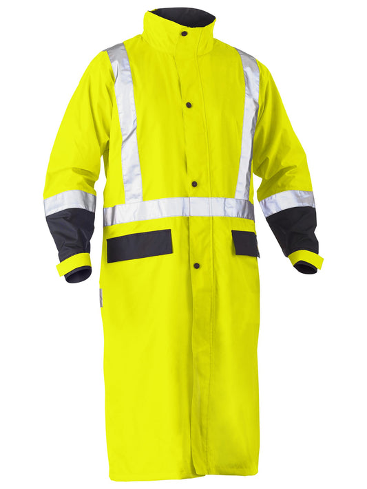 Taped Hi Vis Long Rain Coat
