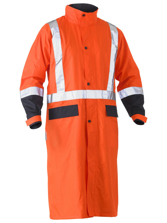 Taped Hi Vis Long Rain Coat