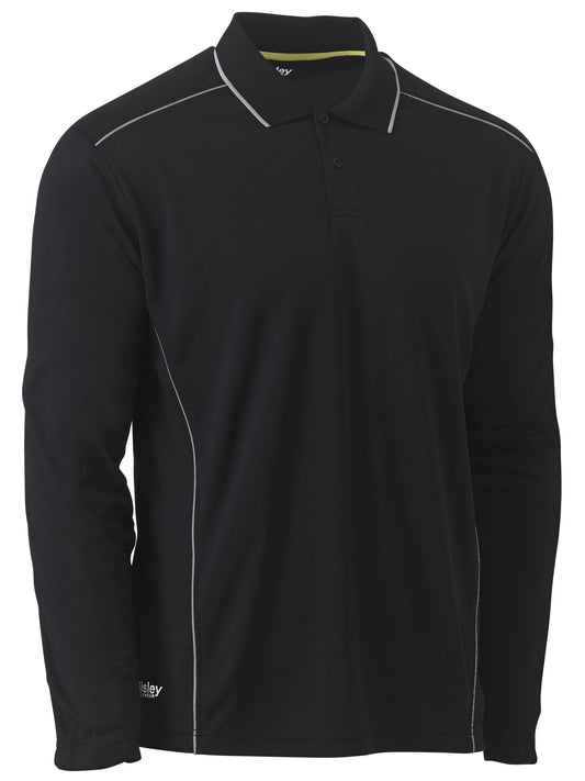 Cool Mesh Polo with Reflective Piping