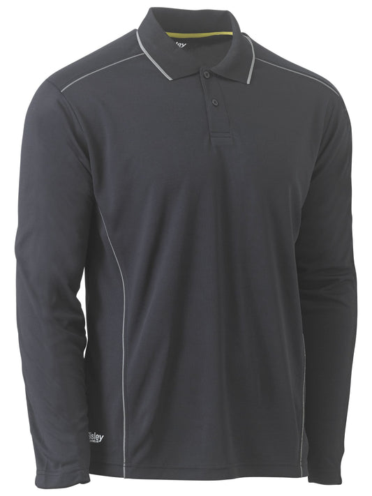 Cool Mesh Polo with Reflective Piping