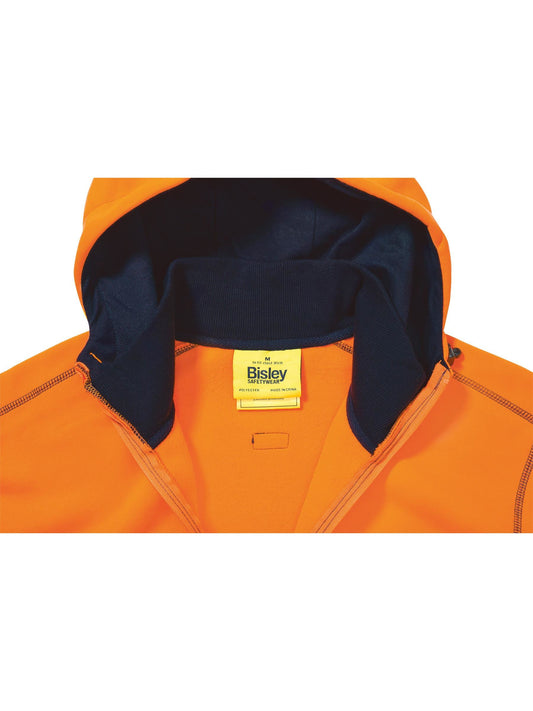 Hi Vis Zip Front Fleece Hoodie