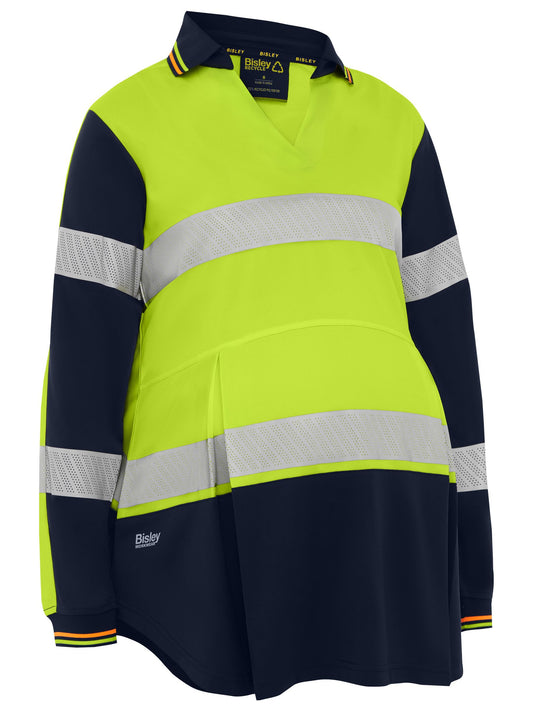 Women's Taped Hi Vis Recycled V-Neck Maternity Polo