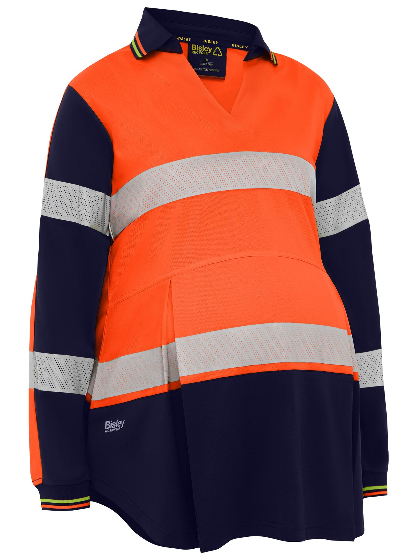 Women's Taped Hi Vis Recycled V-Neck Maternity Polo