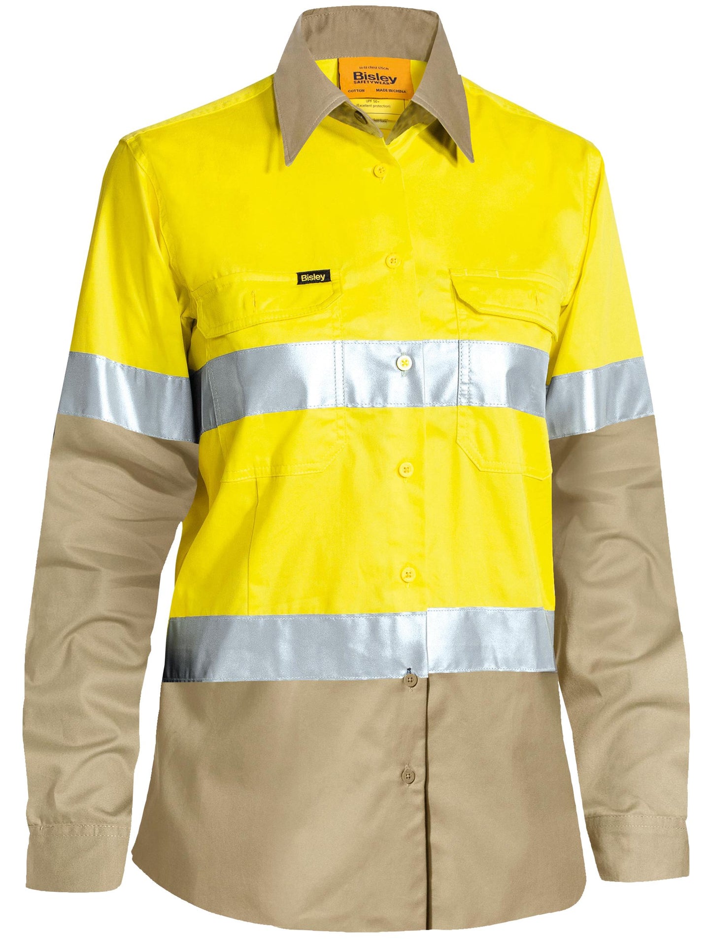 Women's Taped Hi Vis Cool Lightweight Drill Shirt