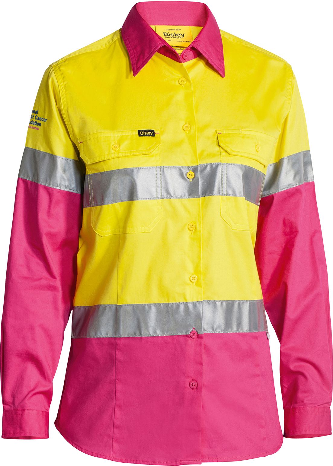 Women's Taped Hi Vis Cool Lightweight Drill Shirt