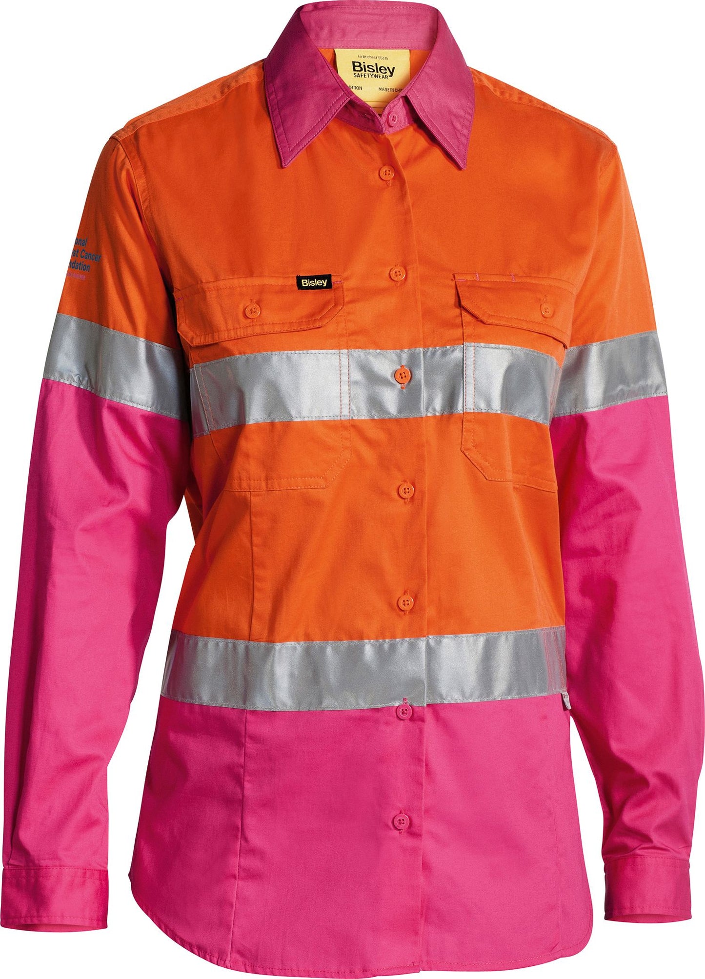 Women's Taped Hi Vis Cool Lightweight Drill Shirt