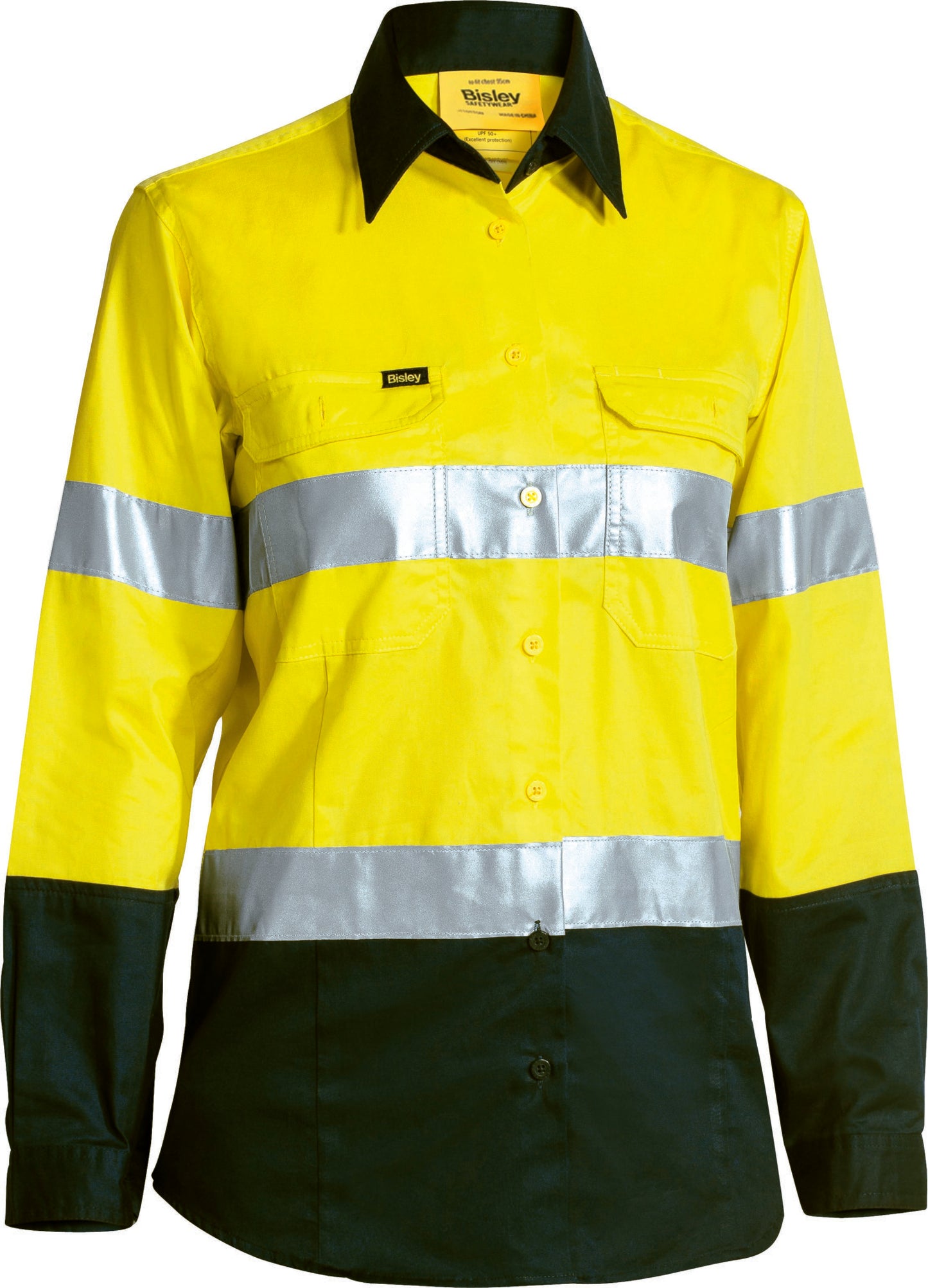 Women's Taped Hi Vis Cool Lightweight Drill Shirt - 2 - Shirt