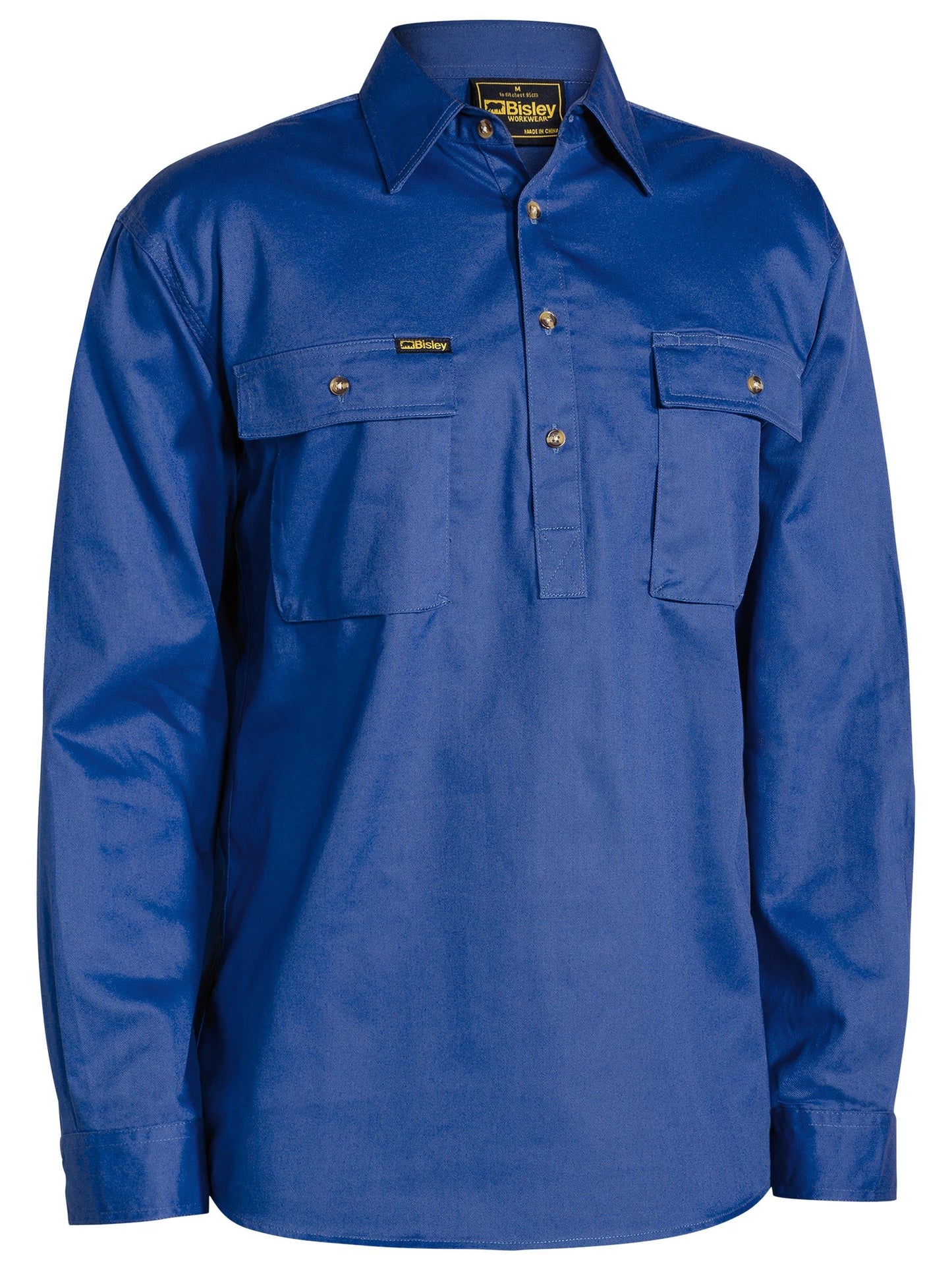 Closed Front Cotton Drill Shirt - 2 - Shirt