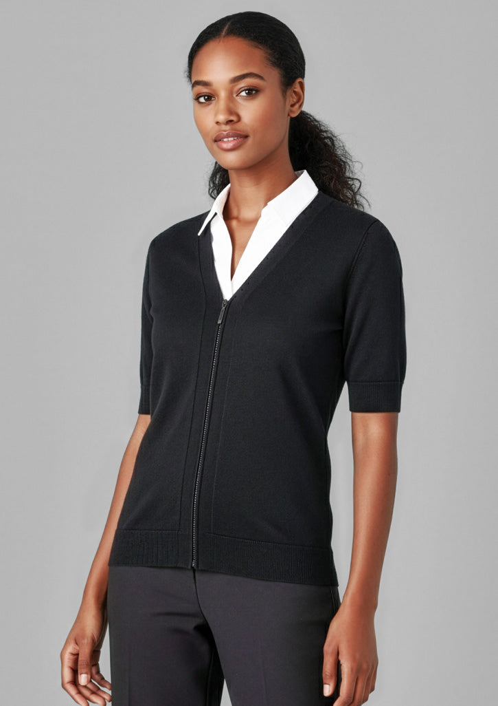 Zip Front Knit Cardigan