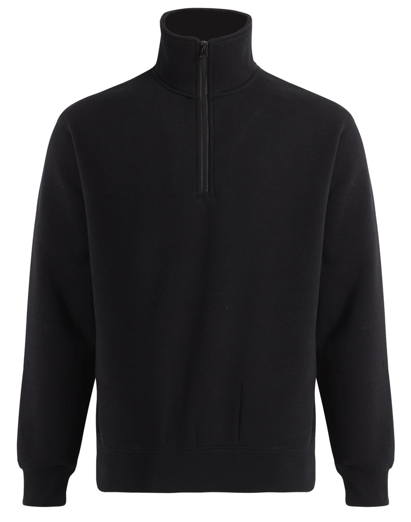 1/2 zip collar fleecy sweat