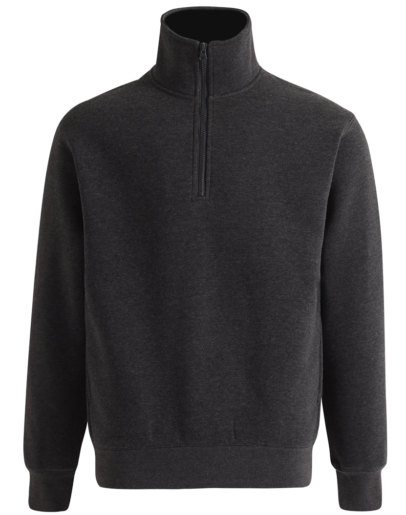 1/2 zip collar fleecy sweat