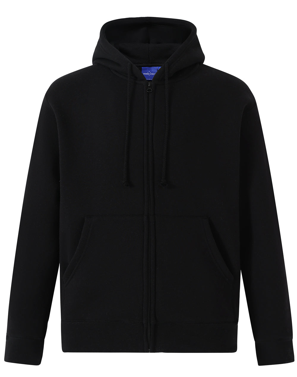 Men's full-zip fleecy hoodie