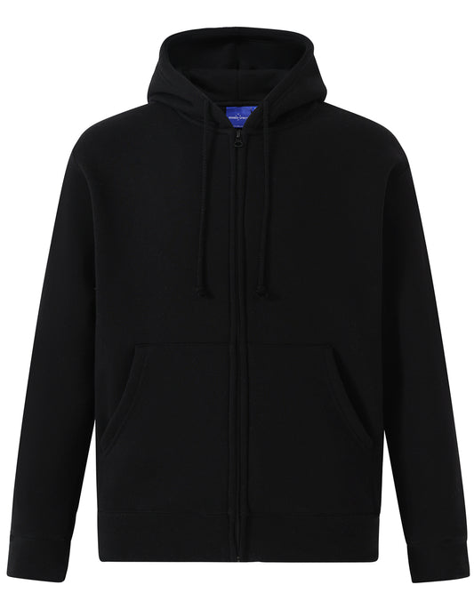 Men's full-zip fleecy hoodie