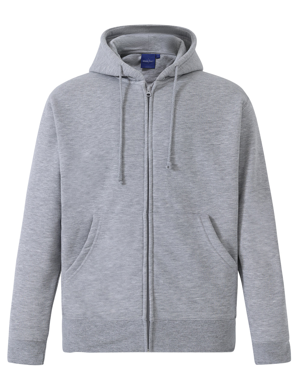 Men's full-zip fleecy hoodie