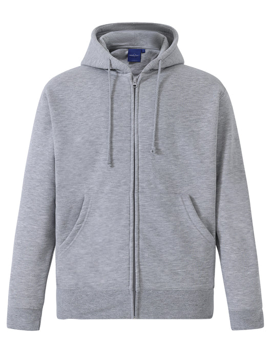 Men's full-zip fleecy hoodie