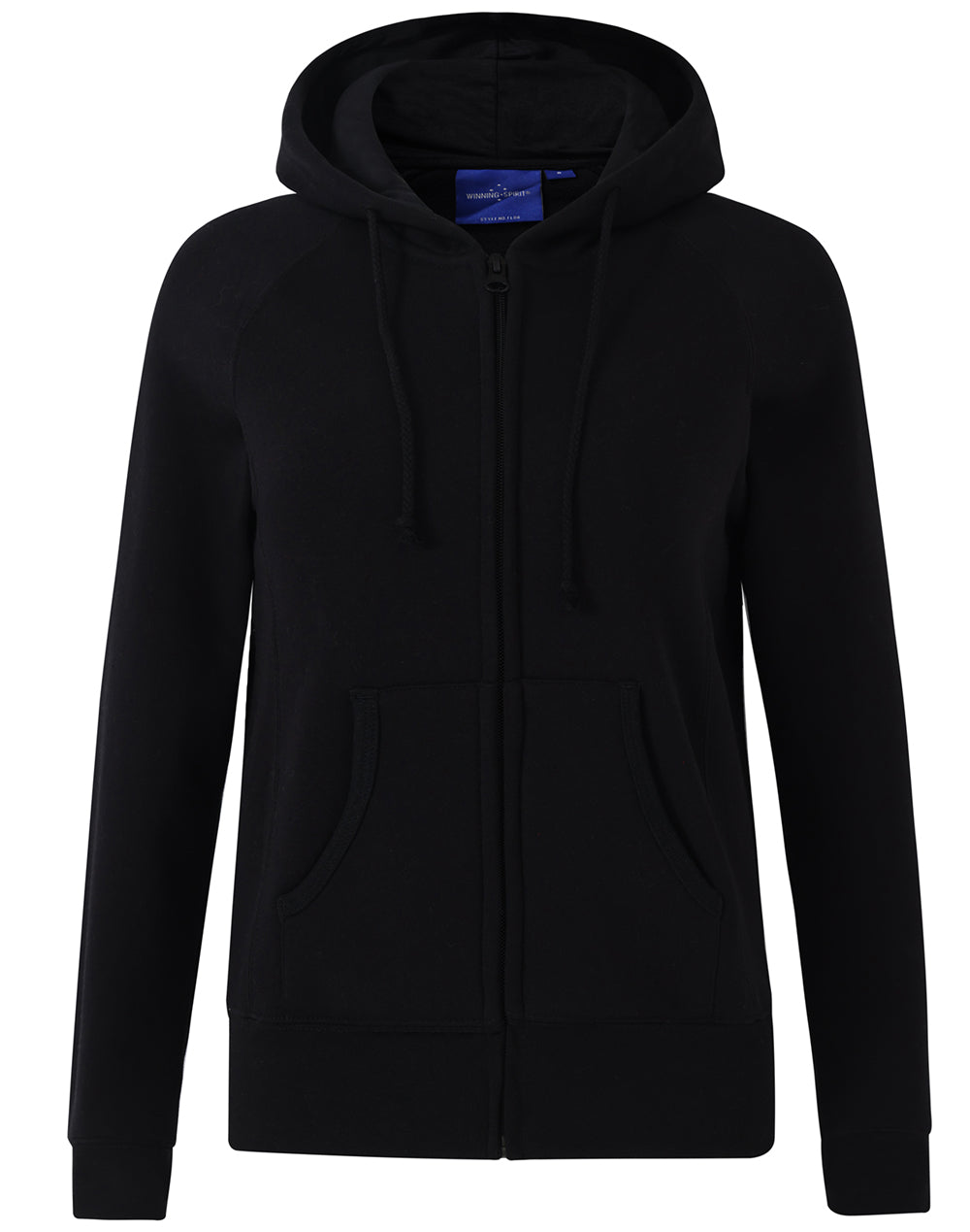 Ladies' full-zip fleecy hoodie