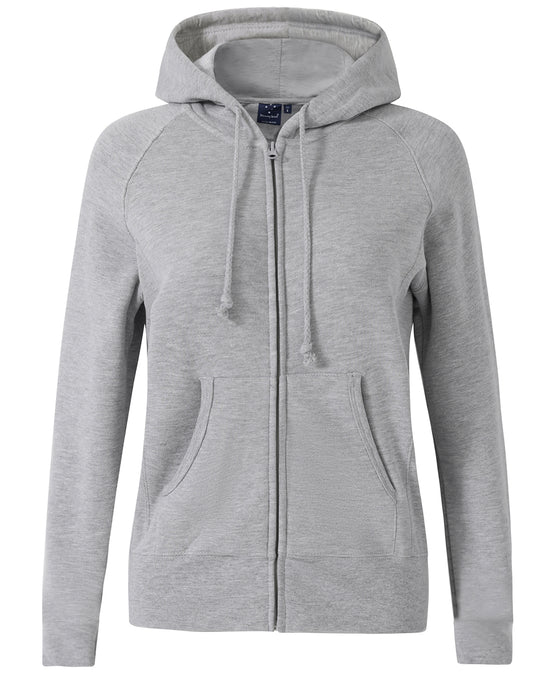 Ladies' full-zip fleecy hoodie