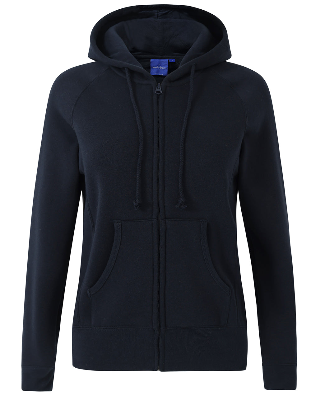 Ladies' full-zip fleecy hoodie
