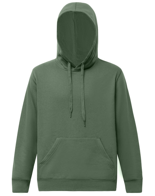 Adult's Close Front  Contrast Fleecy Hoodie