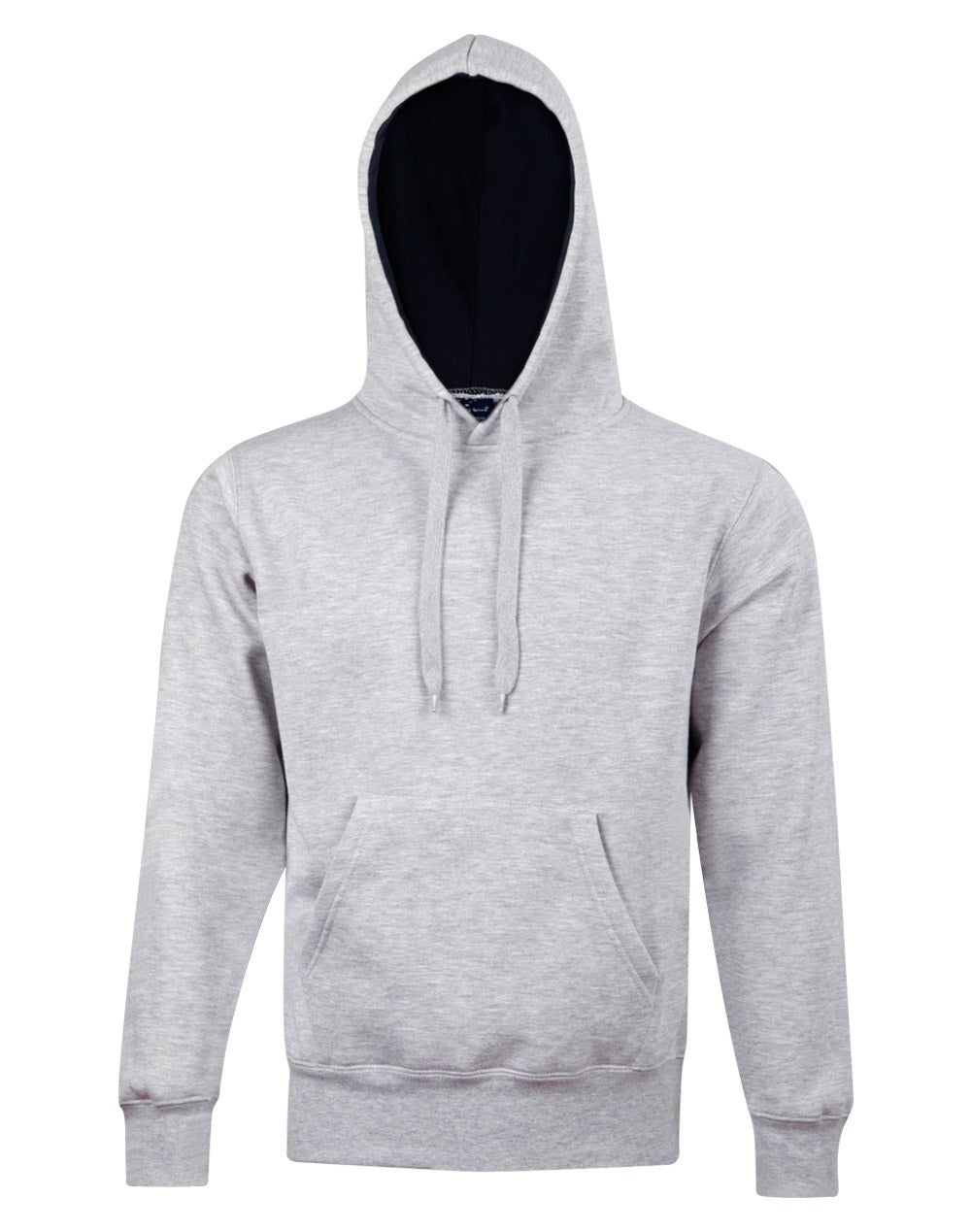 Adult's Close Front  Contrast Fleecy Hoodie