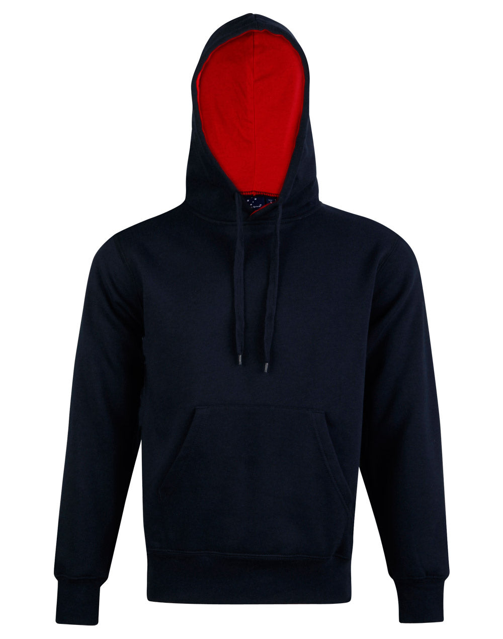 Adult's Close Front  Contrast Fleecy Hoodie
