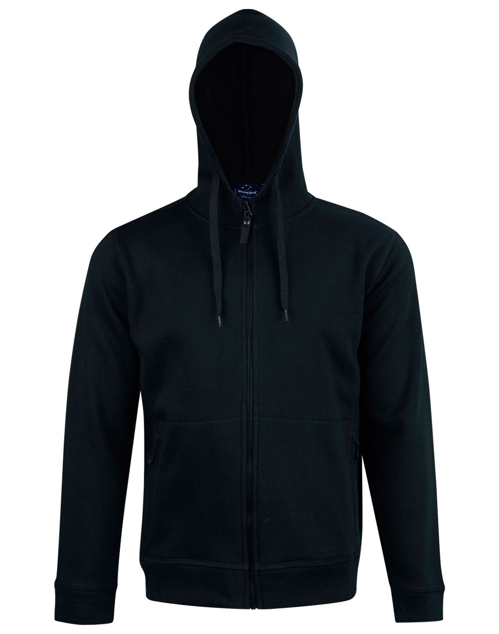 Men's Full Zip Contrast Fleece Hoodie