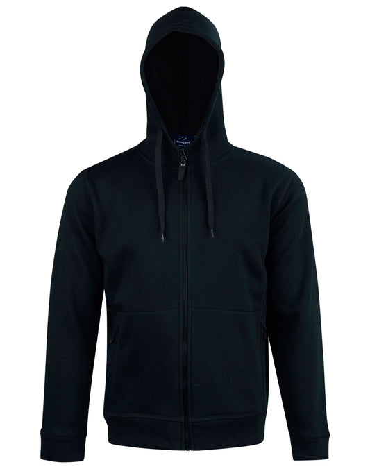 Men's Full Zip Contrast Fleece Hoodie