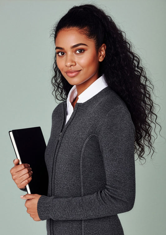 Womens 2-Way Zip Cardigan