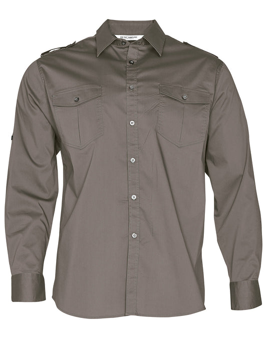 Men's Long Sleeve Military Shirt